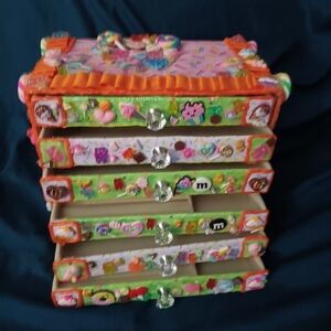 BLACK FRIDAY, "Candy Shop" Handmade Custom Colorful Decorative Jewelry Organizer